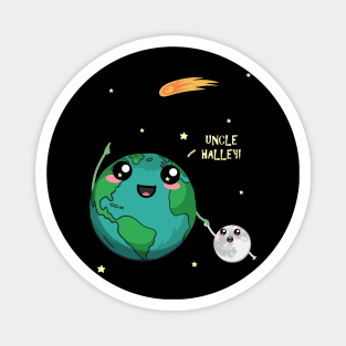 Earth And Moon Uncle Halley Magnet